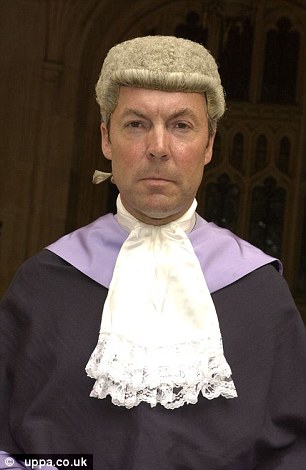Judge Jonathan Durham Hall QC (pictured) offered to pay a teenage girl's court fine as he refused to jail her for stabbing the pedophile who abused her as a child.
