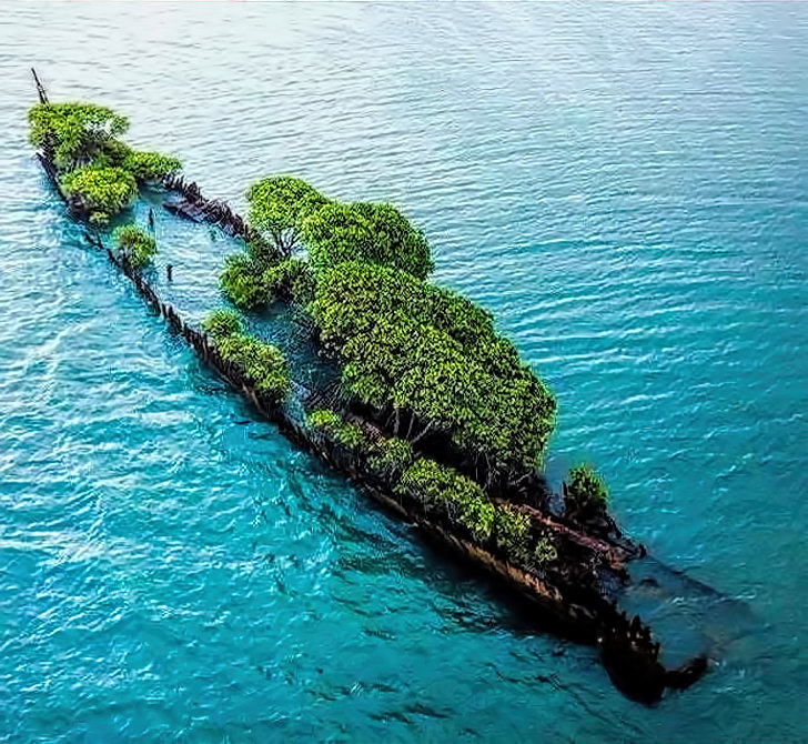 Wreck of the City of Adelaide, off Magnetic Island, Queensland, Australia