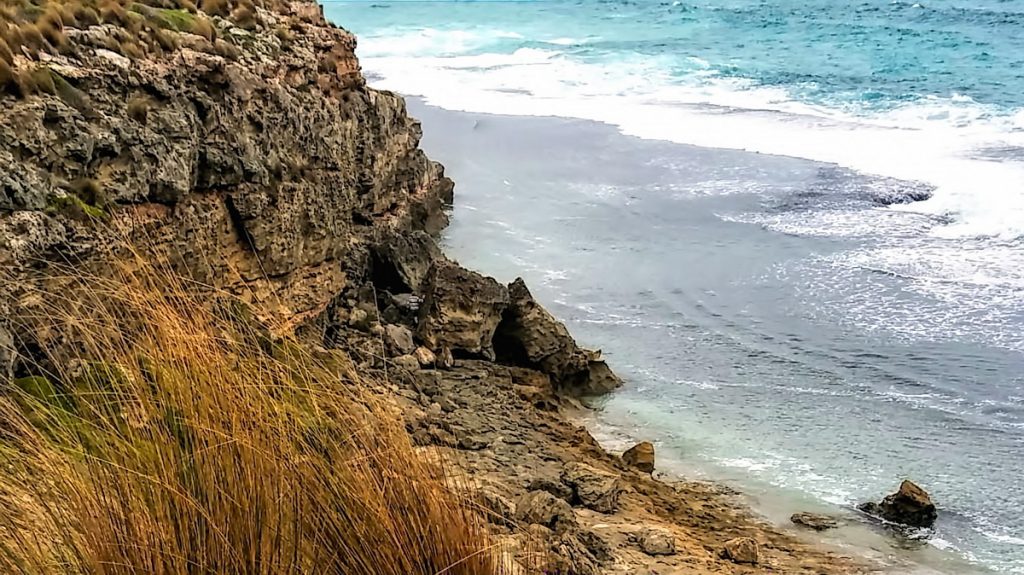 Limestone cliffs near Pennington Bay, Kangaroo Island, South Australia.