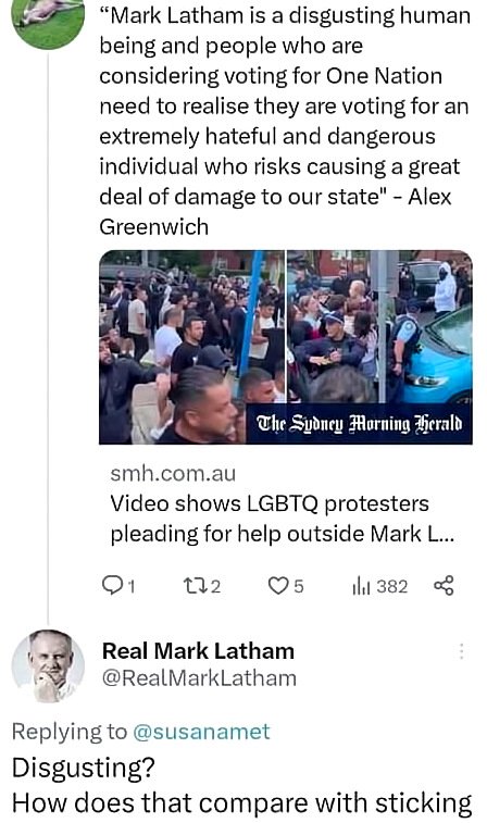 Mark Latham asks what is disgusting?