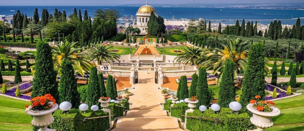 he Bahai Gardens in Haifa, Israel.