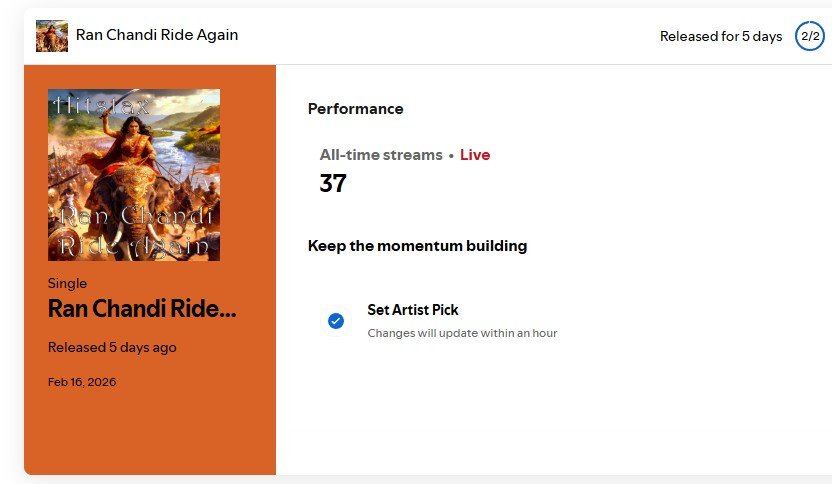 Rani Durgavati

Ran Chandi Ride Again

Spotify